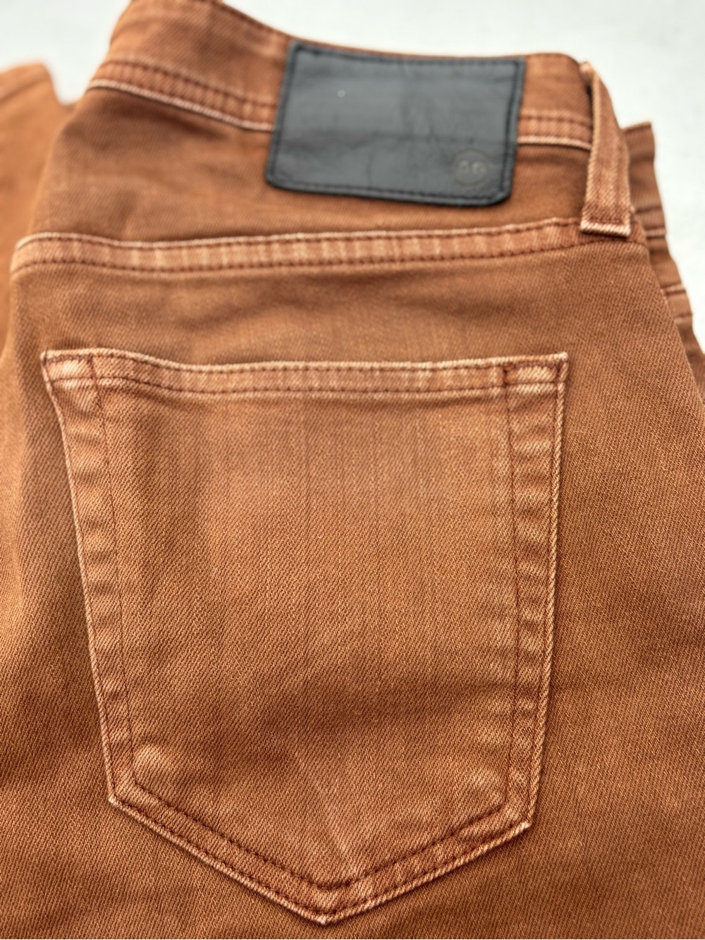 Ag Adriano Goldschmied Men's Rust Brown Skinny Jeans - Picture 2 of 5